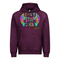 Mauve Wine don't stop believin' hold on to that feelin' Urban Hoodie - RanaPortraitStore