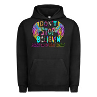 Pigment Black don't stop believin' hold on to that feelin' Urban Hoodie - RanaPortraitStore