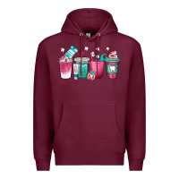 Burgundy dentist coffee cups Premium Hoodie - texasbilliewilder