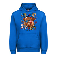 Cobalt oh my stars highland cow Urban Hoodie - RanaPortraitStore