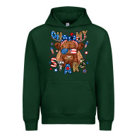 Forest Green oh my stars highland cow Urban Hoodie - RanaPortraitStore