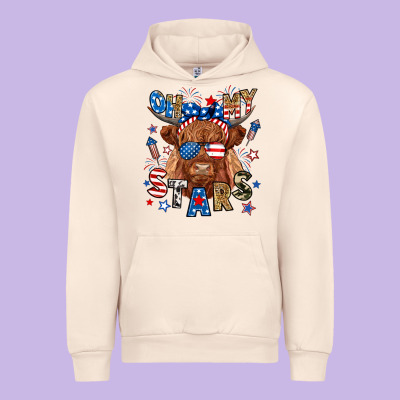 Oh My Stars Highland Cow Urban Hoodie Designed By Ranaportraitstore