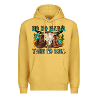 Antique Gold do no harm take no bull western Premium Hoodie - texasbilliewilder