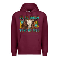 Burgundy do no harm take no bull western Premium Hoodie - texasbilliewilder