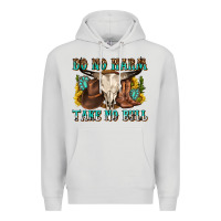 Dove Grey do no harm take no bull western Premium Hoodie - texasbilliewilder
