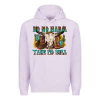 Lilac do no harm take no bull western Premium Hoodie - texasbilliewilder
