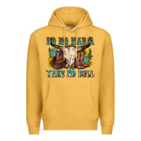 Mustard do no harm take no bull western Premium Hoodie - texasbilliewilder