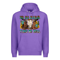 Purple do no harm take no bull western Premium Hoodie - texasbilliewilder