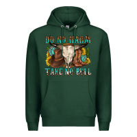 Sports Green do no harm take no bull western Premium Hoodie - texasbilliewilder