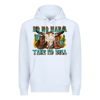 White do no harm take no bull western Premium Hoodie - texasbilliewilder