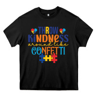 Black Throw kindness around like confetti Heavy Core Tee - CowhideDigitalArt