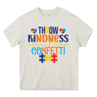 Cream Throw kindness around like confetti Heavy Core Tee - CowhideDigitalArt