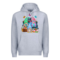 Heather Grey easter farm truck Premium Hoodie - Zillion Design Studio