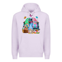 Lilac easter farm truck Premium Hoodie - Zillion Design Studio