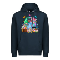 Navy easter farm truck Premium Hoodie - Zillion Design Studio