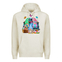 Oatmeal Heather easter farm truck Premium Hoodie - Zillion Design Studio