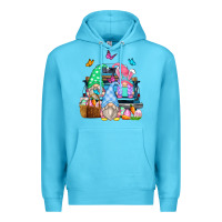 Ocean Blue easter farm truck Premium Hoodie - Zillion Design Studio