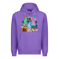 Purple easter farm truck Premium Hoodie - Zillion Design Studio