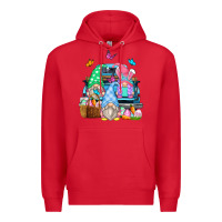 Red easter farm truck Premium Hoodie - Zillion Design Studio