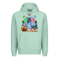 Seafoam easter farm truck Premium Hoodie - Zillion Design Studio