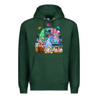 Sports Green easter farm truck Premium Hoodie - Zillion Design Studio