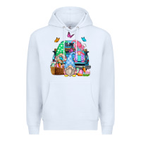 White easter farm truck Premium Hoodie - Zillion Design Studio