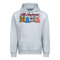 Heather Grey all american mama Urban Hoodie - RanaPortraitStore