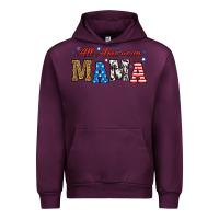 Mauve Wine all american mama Urban Hoodie - RanaPortraitStore