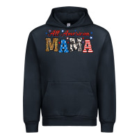Navy all american mama Urban Hoodie - RanaPortraitStore