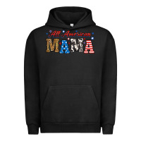 Pigment Black all american mama Urban Hoodie - RanaPortraitStore