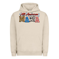 Pigment French Oak all american mama Urban Hoodie - RanaPortraitStore