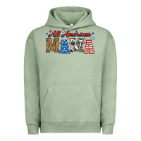 Pigment Oil Green all american mama Urban Hoodie - RanaPortraitStore