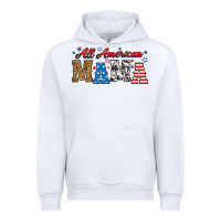 White all american mama Urban Hoodie - RanaPortraitStore