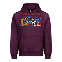 Mauve Wine all american girl Urban Hoodie - RanaPortraitStore