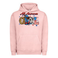 Pigment Salmon all american girl Urban Hoodie - RanaPortraitStore