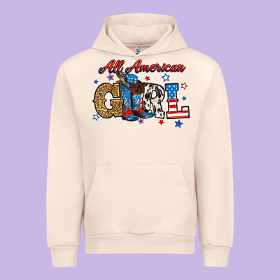 All American Girl Urban Hoodie Designed By Ranaportraitstore