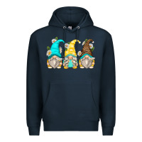 Navy daisy gnomes Premium Hoodie - Zillion Design Studio