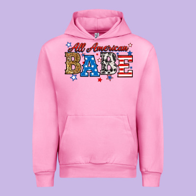 All American Babe Urban Hoodie Designed By Ranaportraitstore