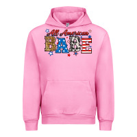 Fuchsia Pink all american babe Urban Hoodie - RanaPortraitStore