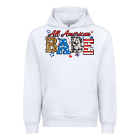 White all american babe Urban Hoodie - RanaPortraitStore