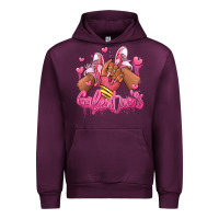 Mauve Wine galentines afro girl sneakers Urban Hoodie - RanaPortraitStore