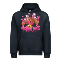 Navy galentines afro girl sneakers Urban Hoodie - RanaPortraitStore