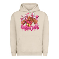 Pigment French Oak galentines afro girl sneakers Urban Hoodie - RanaPortraitStore
