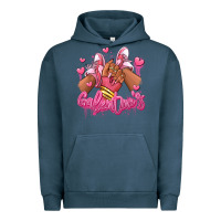 Pigment Midnight Navy galentines afro girl sneakers Urban Hoodie - RanaPortraitStore
