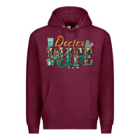 Burgundy doctor wife Premium Hoodie - texasbilliewilder