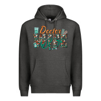 Charcoal Heather doctor wife Premium Hoodie - texasbilliewilder
