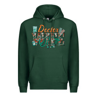 Sports Green doctor wife Premium Hoodie - texasbilliewilder
