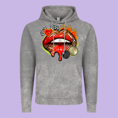 Race Lips Vintage Hoodie Designed By Adodesignshop