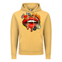 Vintage Mustard race lips Vintage Hoodie - AdoDesignShop