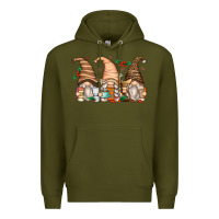Army Green coffee gnomes Premium Hoodie - Zillion Design Studio